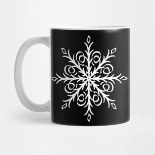 White Snowflake Mandala Winter art Mug